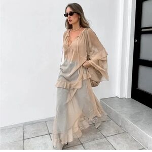 H&M Flounced Chiffon Dress